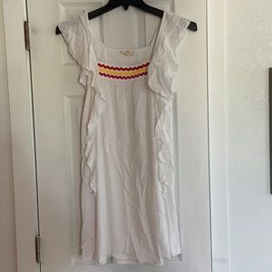 Entro white boho floral dress Medium